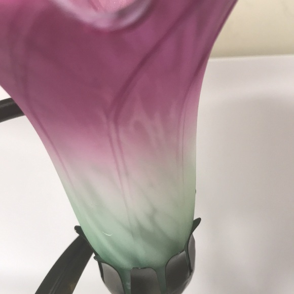 Fuchsia Tulip Glass &  Bronze Dragonfly Tiffany Vintage Lamp New (TL4352e)LLF - Picture 7 of 7